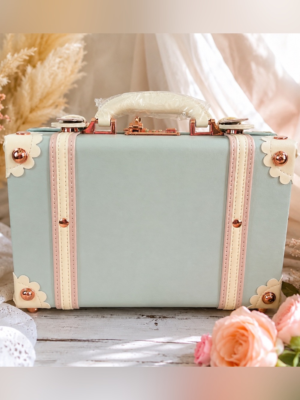 CO-Z Vintage Elegance Stylish Retro Train 12" Luggage Suitcase With TSA Lock NEW